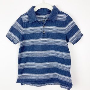 Old Navy - 5T Boys Blue & Gray Striped Polo Shirt